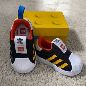 Adidas x LEGO Superstar 360 toddler shoes. Size 4. Worn once